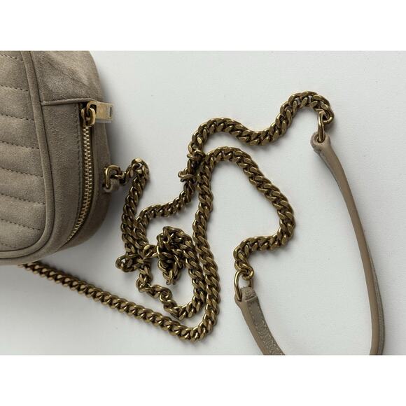 Saint Laurent Loulou Mini Camera Bag in Quilted Suede - Picture 6 of 7